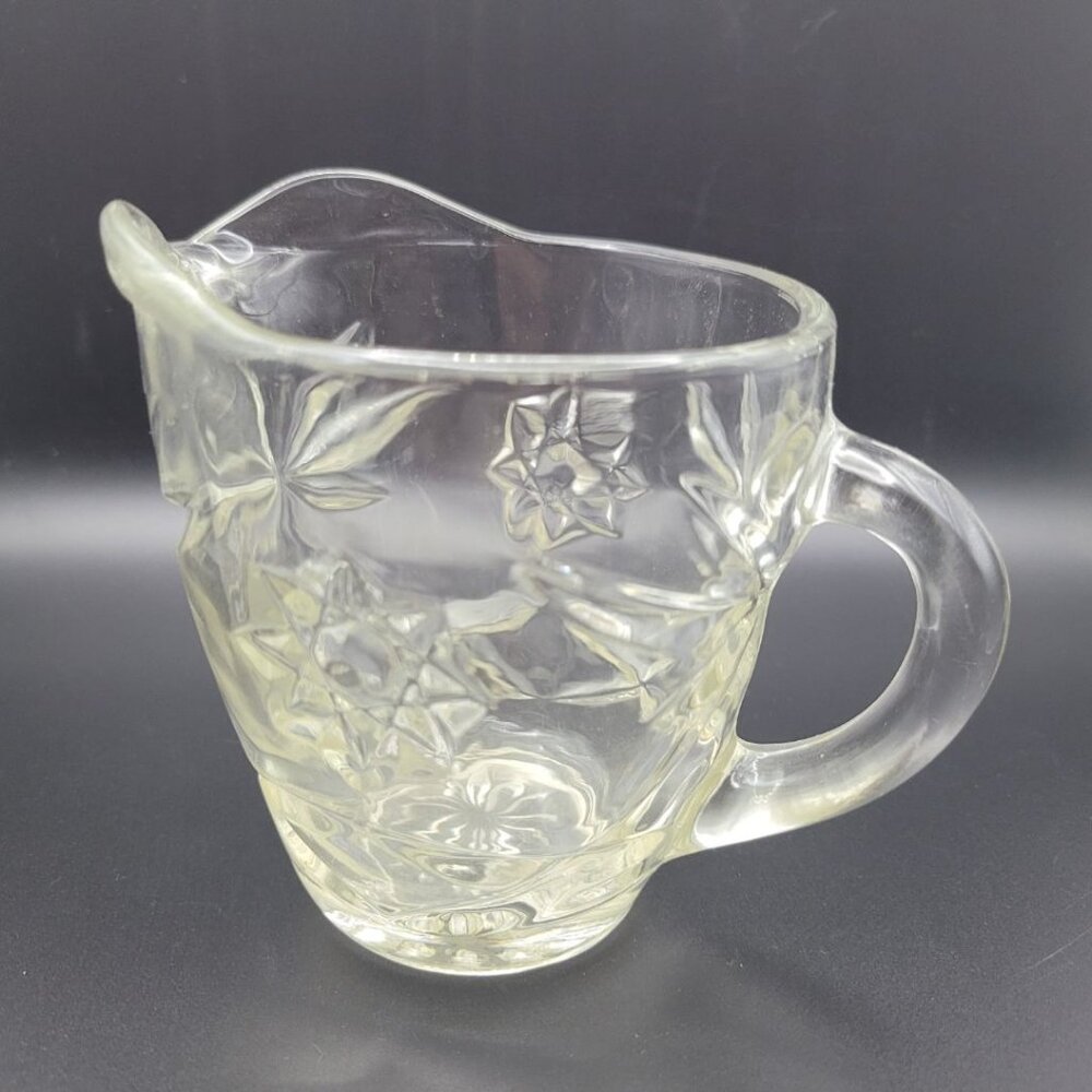 Anchor Hocking Creamer‎ Pitcher Star 4 Inch Tall Handle Vintage Replacement